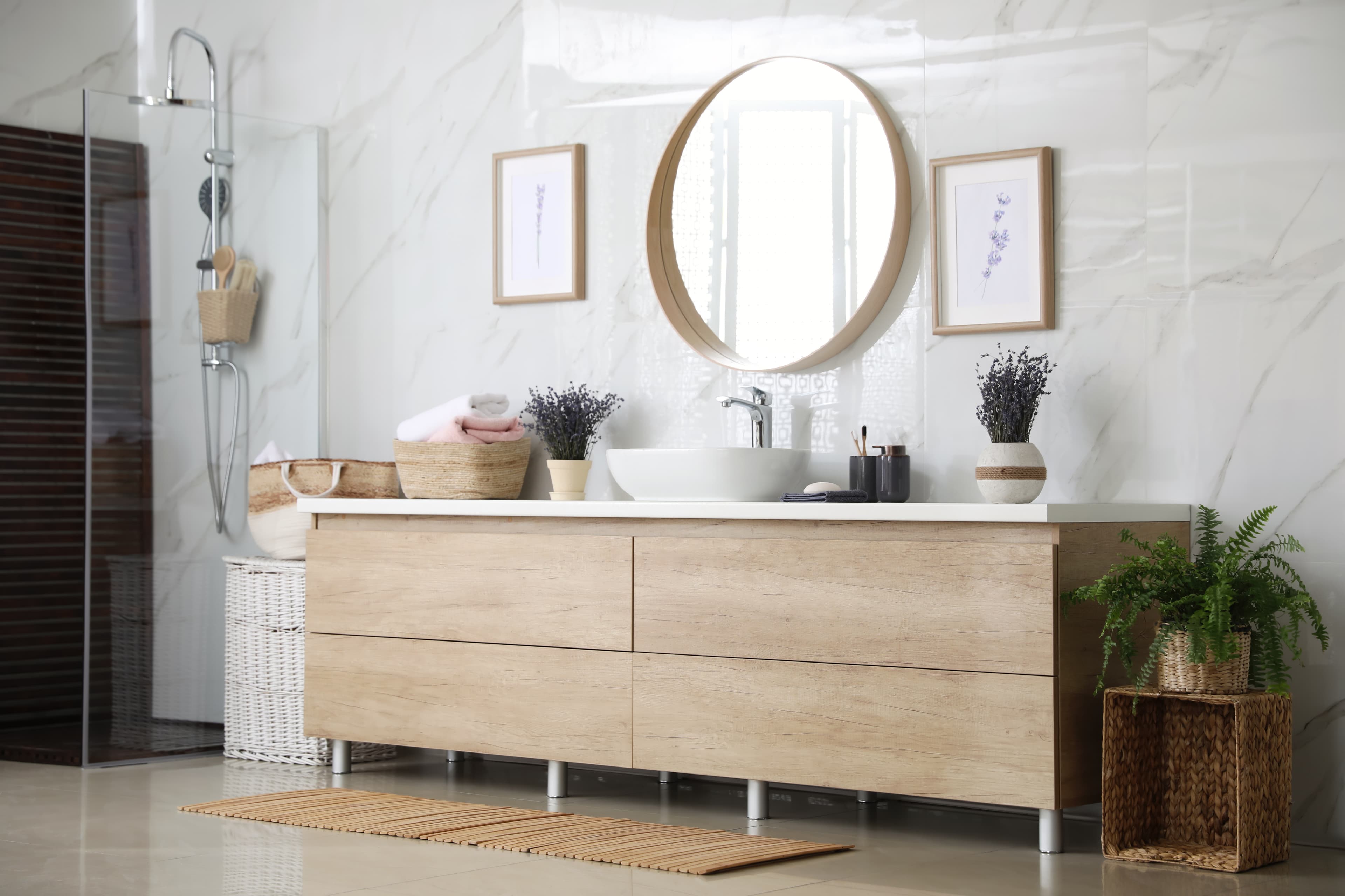 Contemporary bathroom renovation remodel