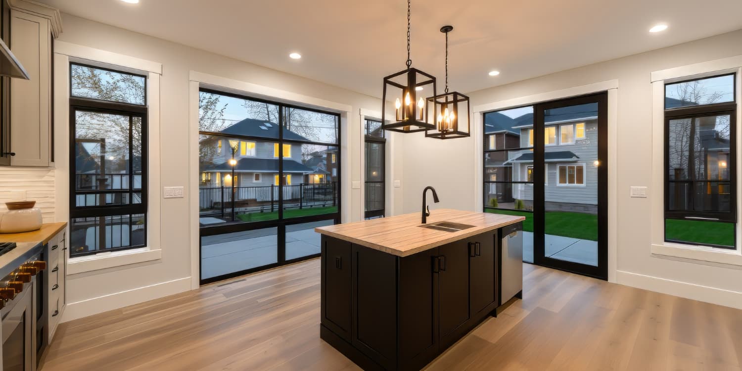 Contemporary home addition interior layout planning