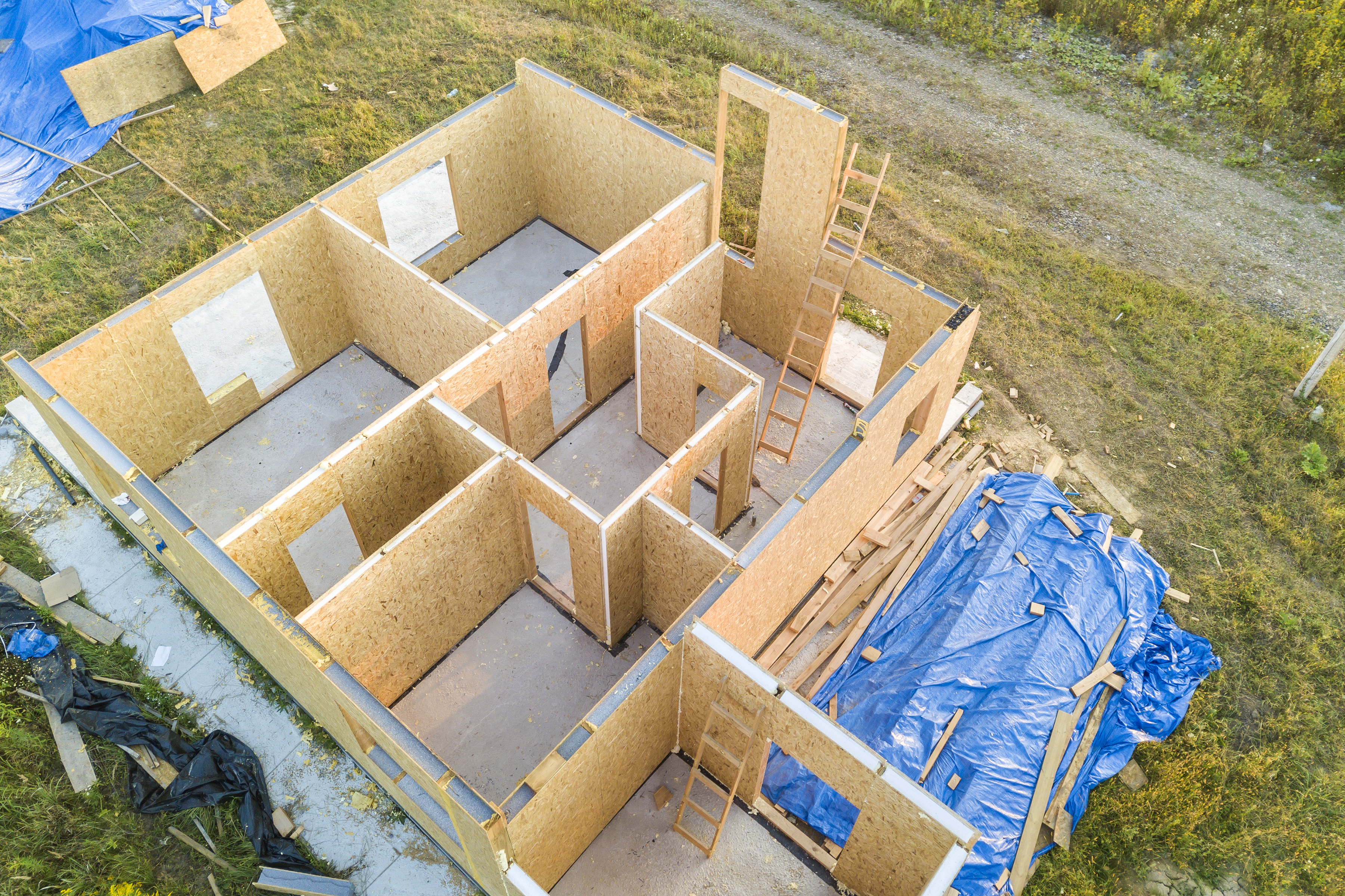 Modern kitchen island with black stools